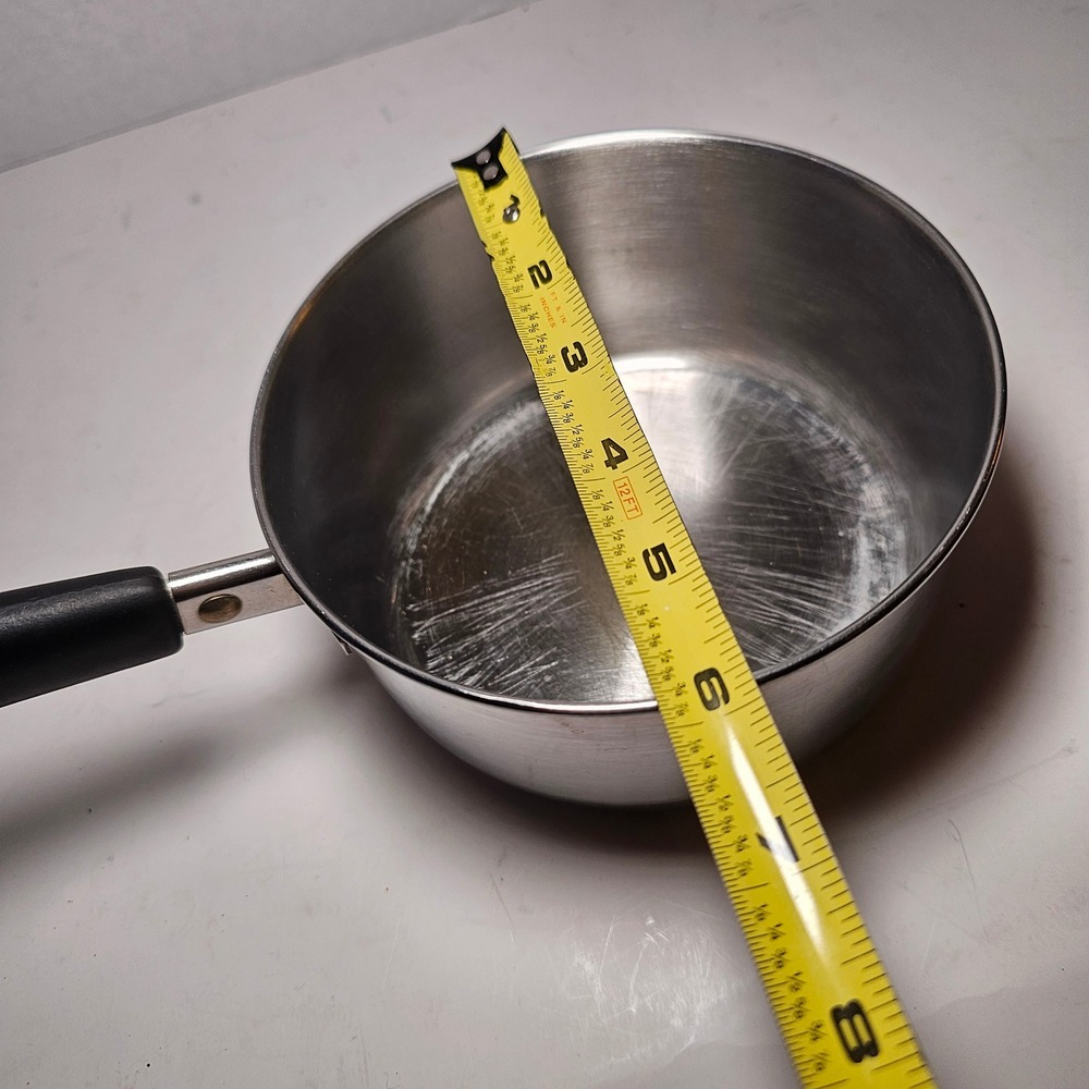 MCM Revere Ware 1 QT Saucepan with Lid Stainless Steel 99d Made in USA Retro - Picture 5 of 7